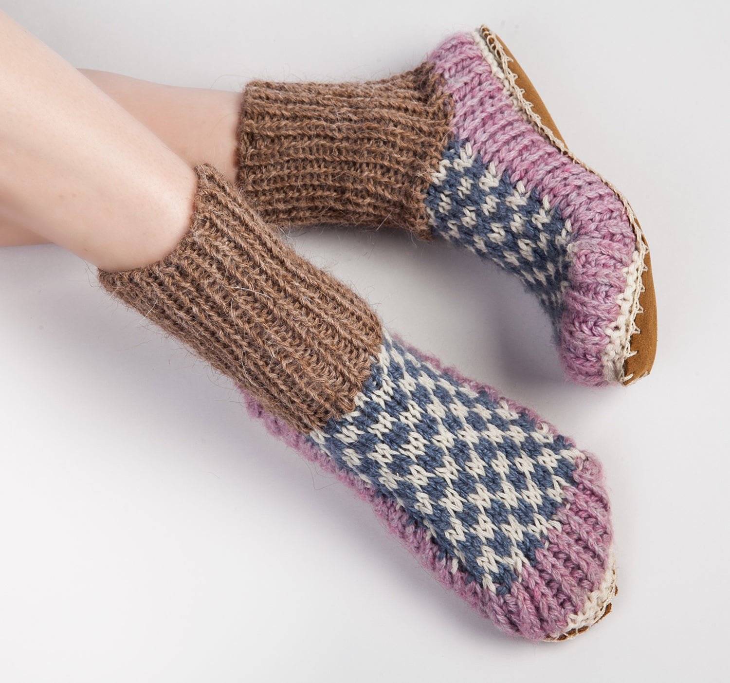Open image in slideshow, Berkley Knit Slipper Sock Lilac - Ariana Bohling
