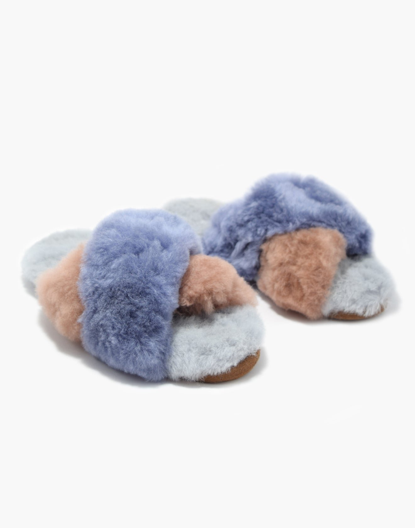 Criss Cross Alpaca Slipper Lilac + Blush
