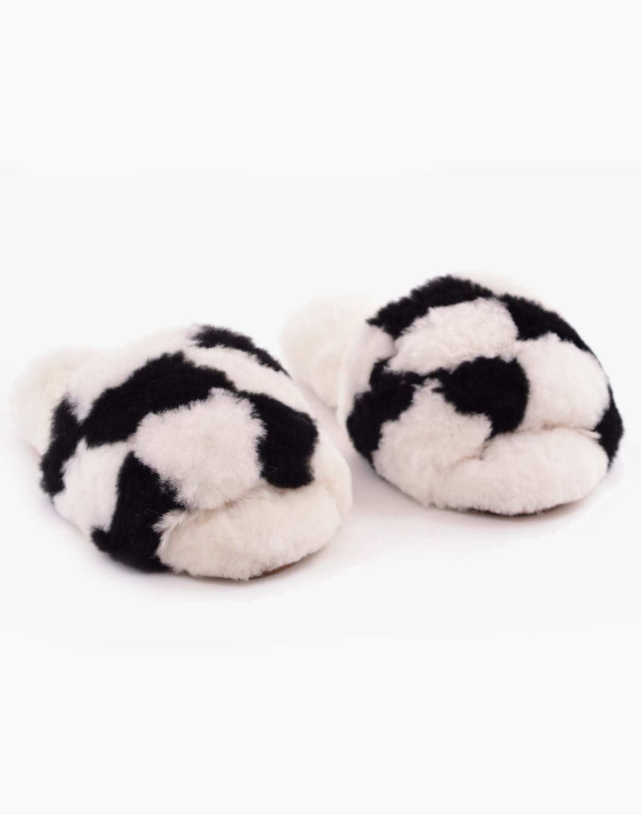 Chess Alpaca Slipper Black/White