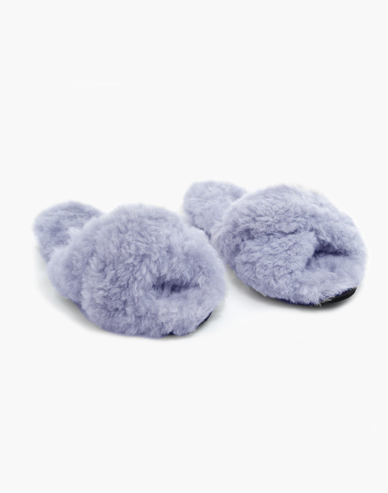 Criss Cross Alpaca Slipper Dusty Lilac