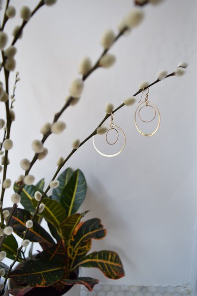 Selah Vie Double Circle Earrings